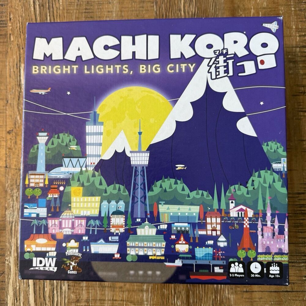 Machi Koro Bright Lights Big City IDW Pandasaurus Open Box 100% Complete EUC